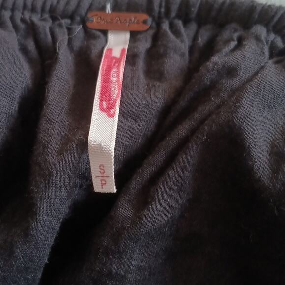 Free People Aurora Embellished Black Crop Top S - Picture 6 of 7